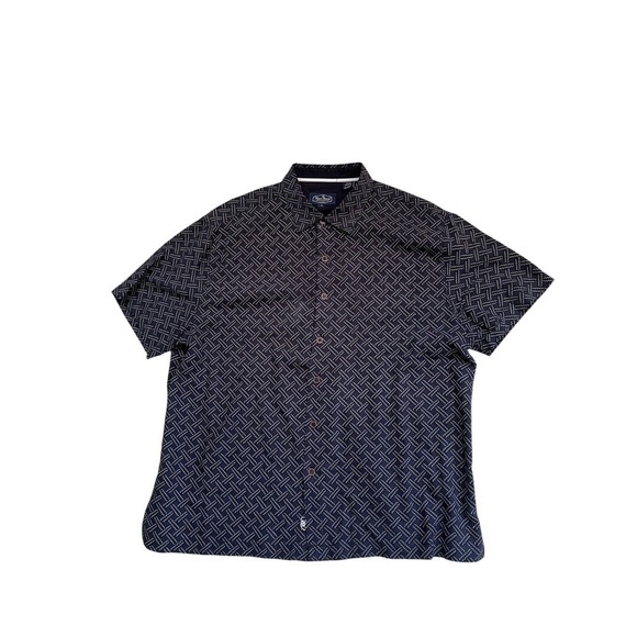 Nat Nast shirt men XL‎ Luxury Originals Blue 70% silk button up short sleeve - Picture 1 of 3